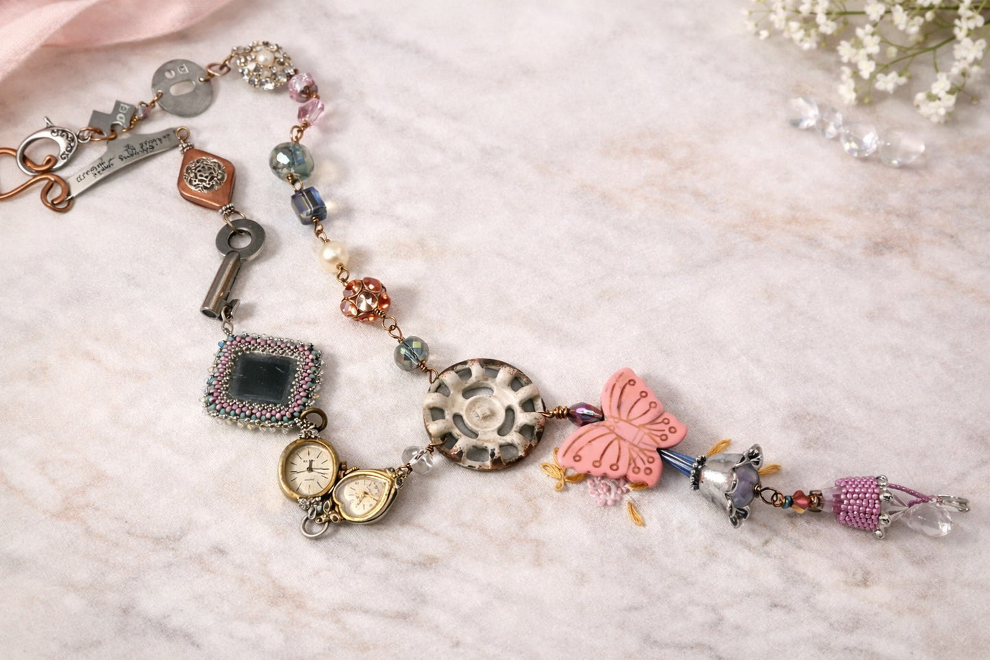 Necklace - Timekeeper's Butterfly charm necklace