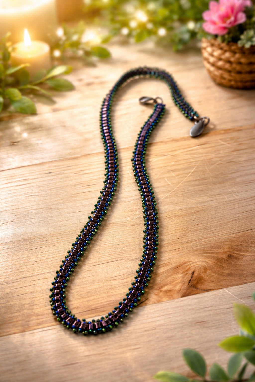 Northern Lights Beaded Chain Necklace - 20"