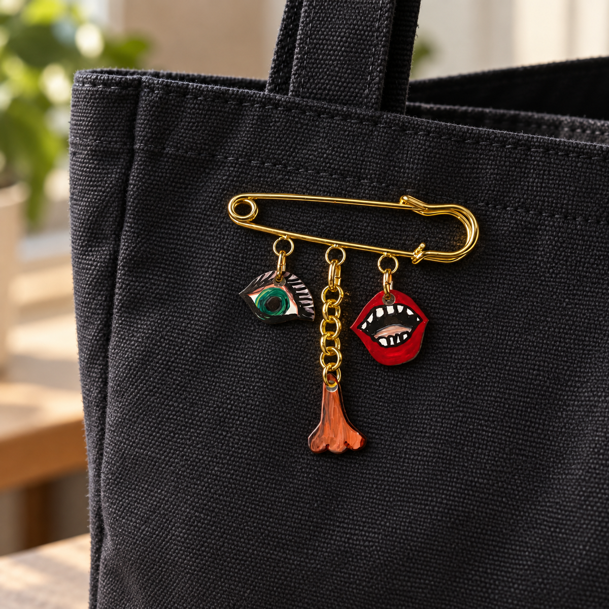 Face It, I’m Fabulous — Handmade Face Charm Pin