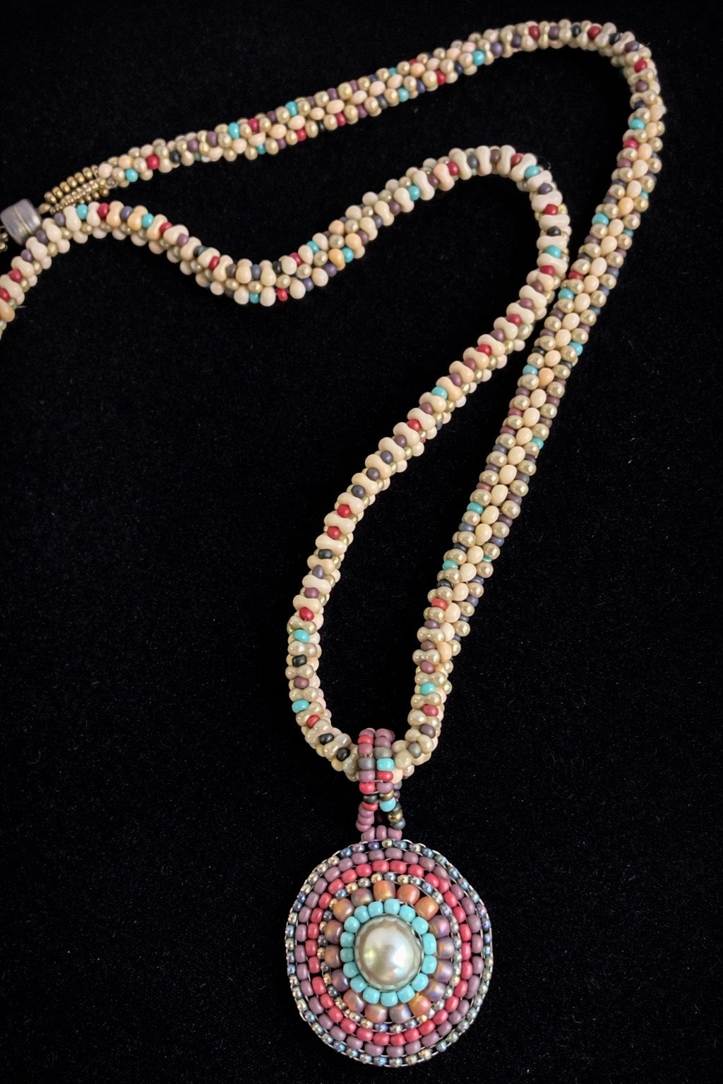 Peanut Bead Sacred Circle Necklace