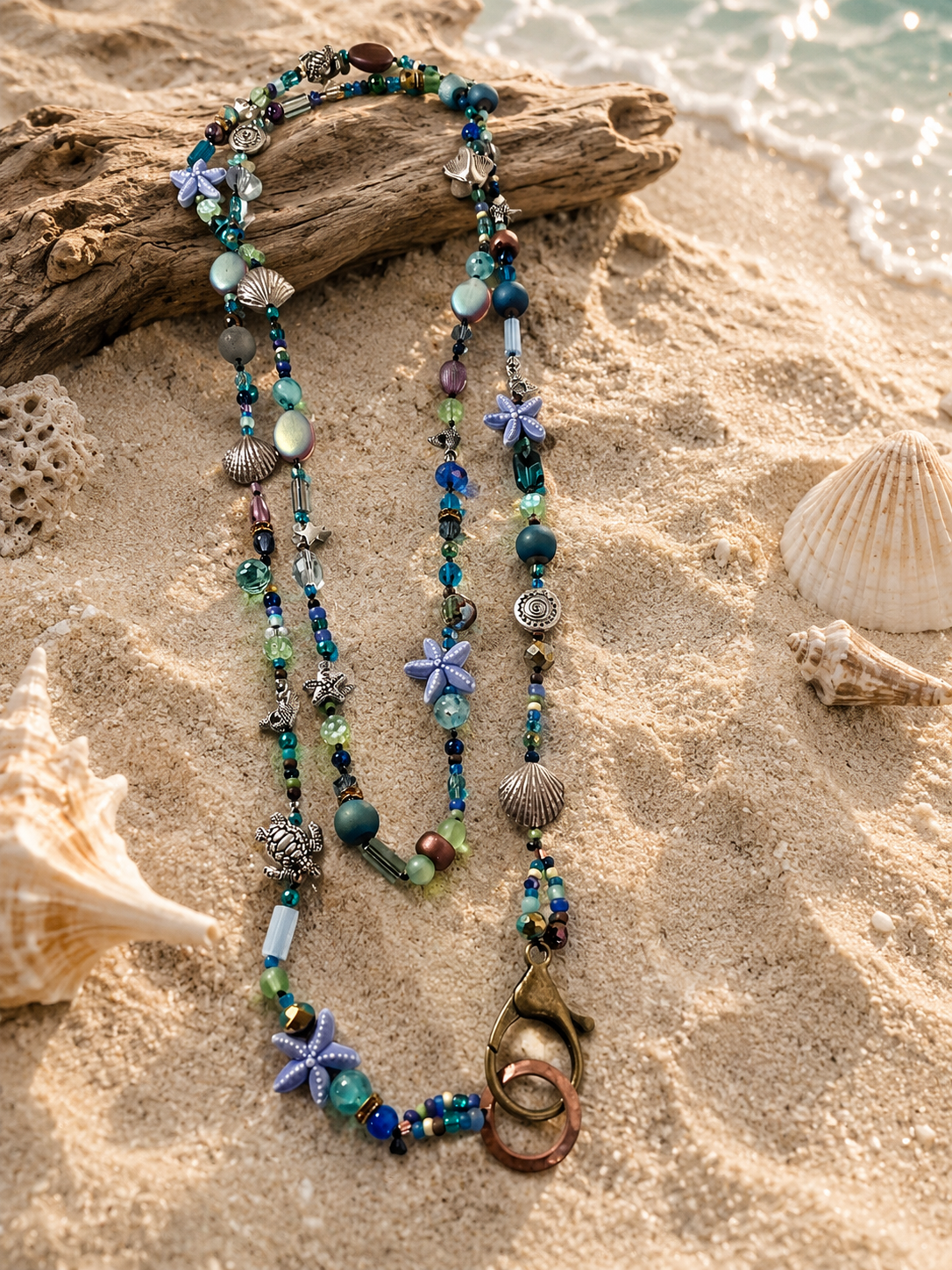 Sea Glass & Starfish Dreams Necklace