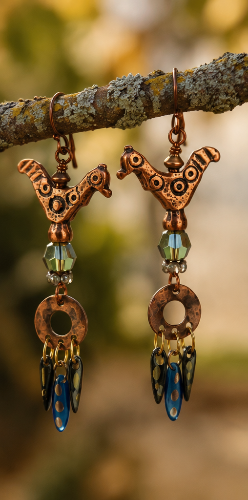 Birds of a Feather Boho Dagger Earrings