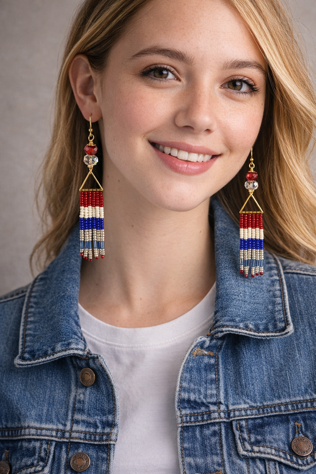Scarlet Spark Fringe Earrings