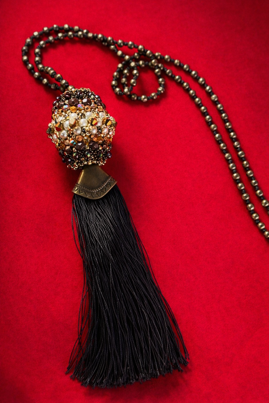 Artisan Beaded Tassel Necklace - Wear it your way