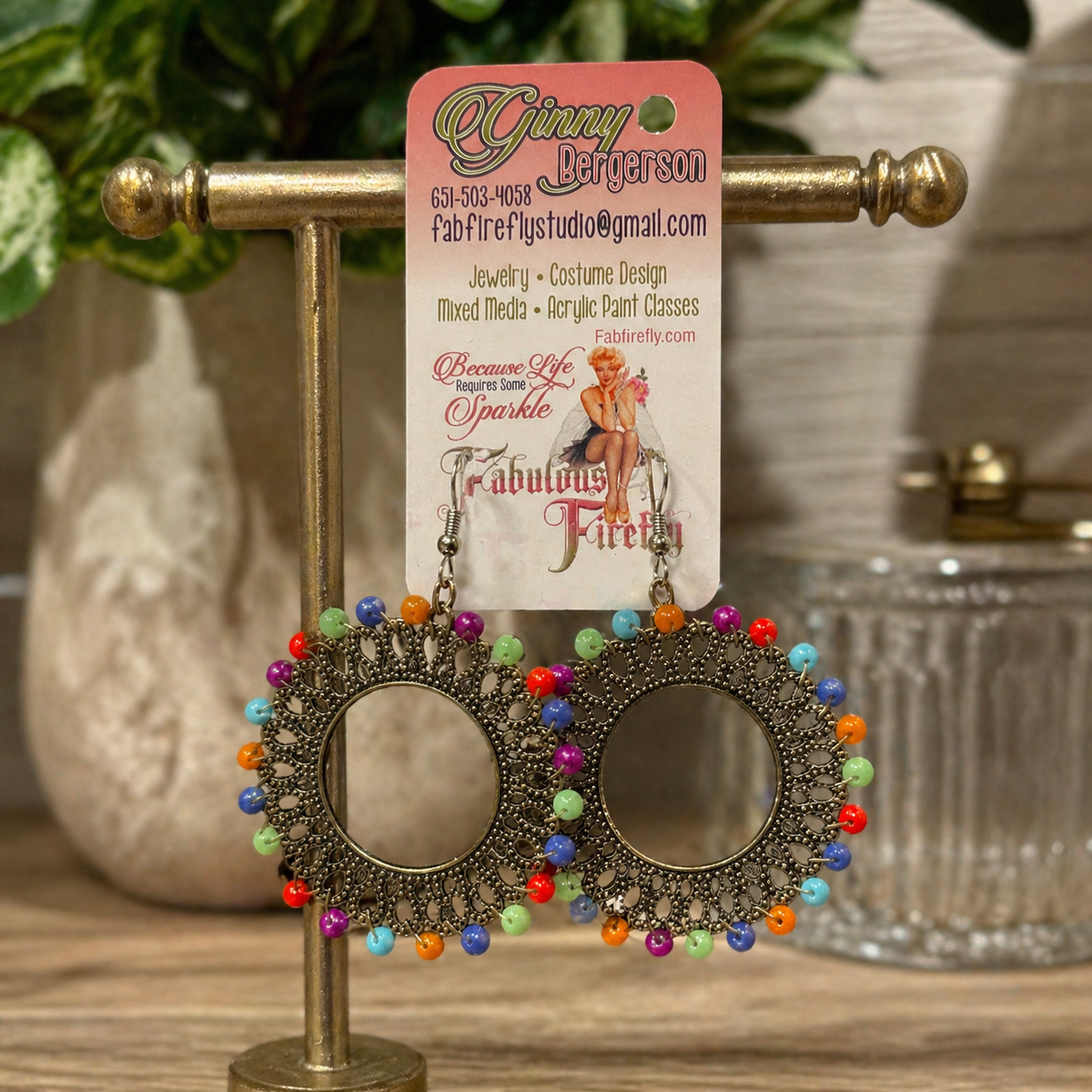 Boho Carnival Halo Earrings – Color Pop Filigree Statement Hoops
