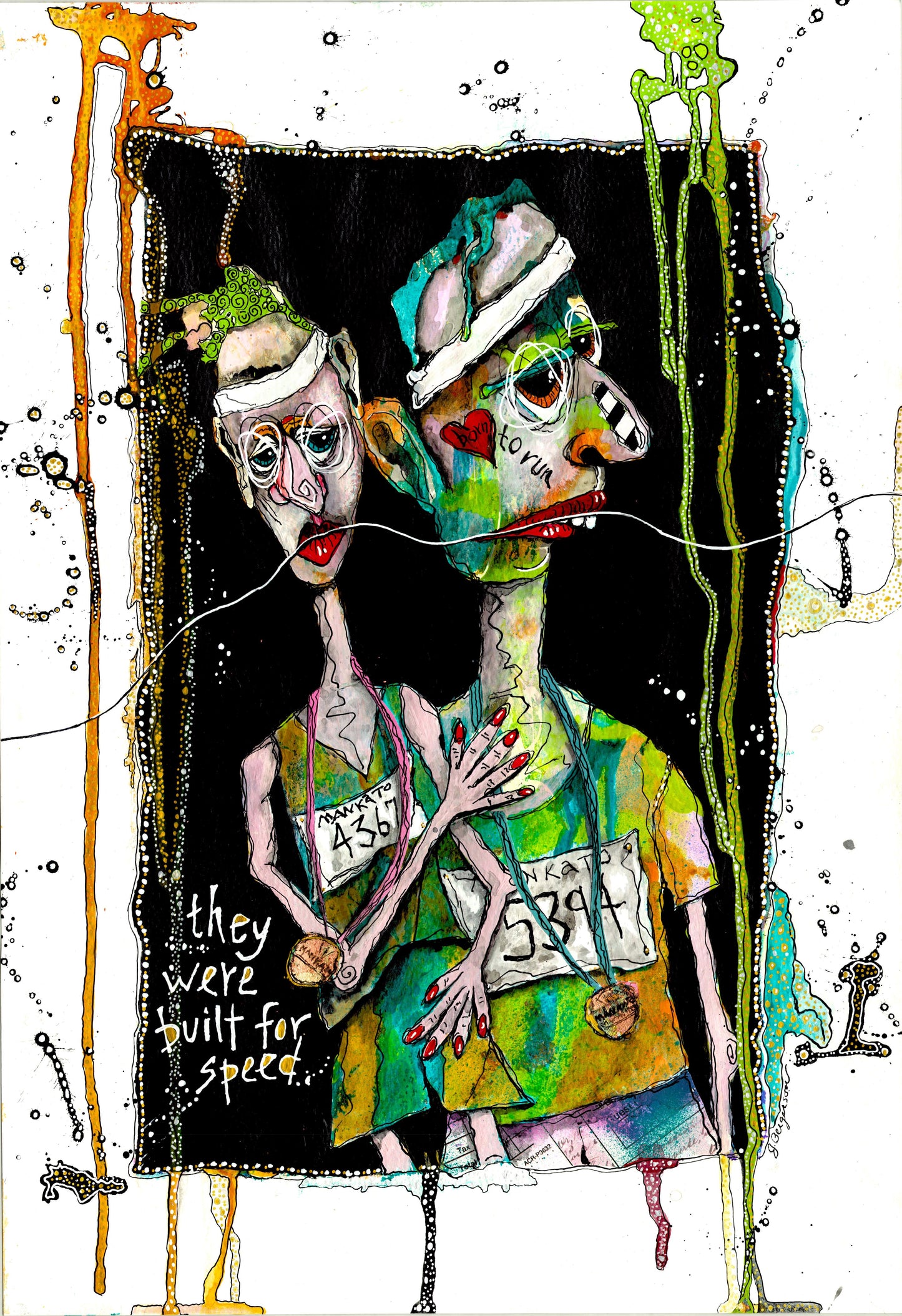 Born To Run Marathon Painting