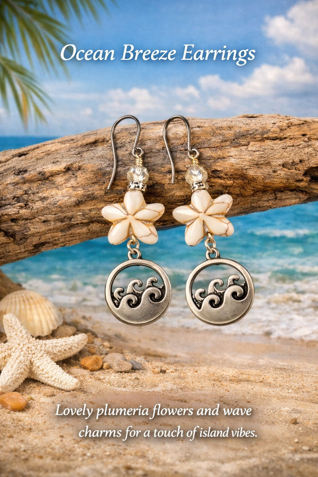 Earrings - Ocean Breeze flower earrings