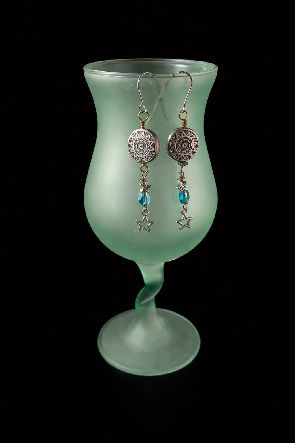 Aztec Starfall Crystal Drop Earrings