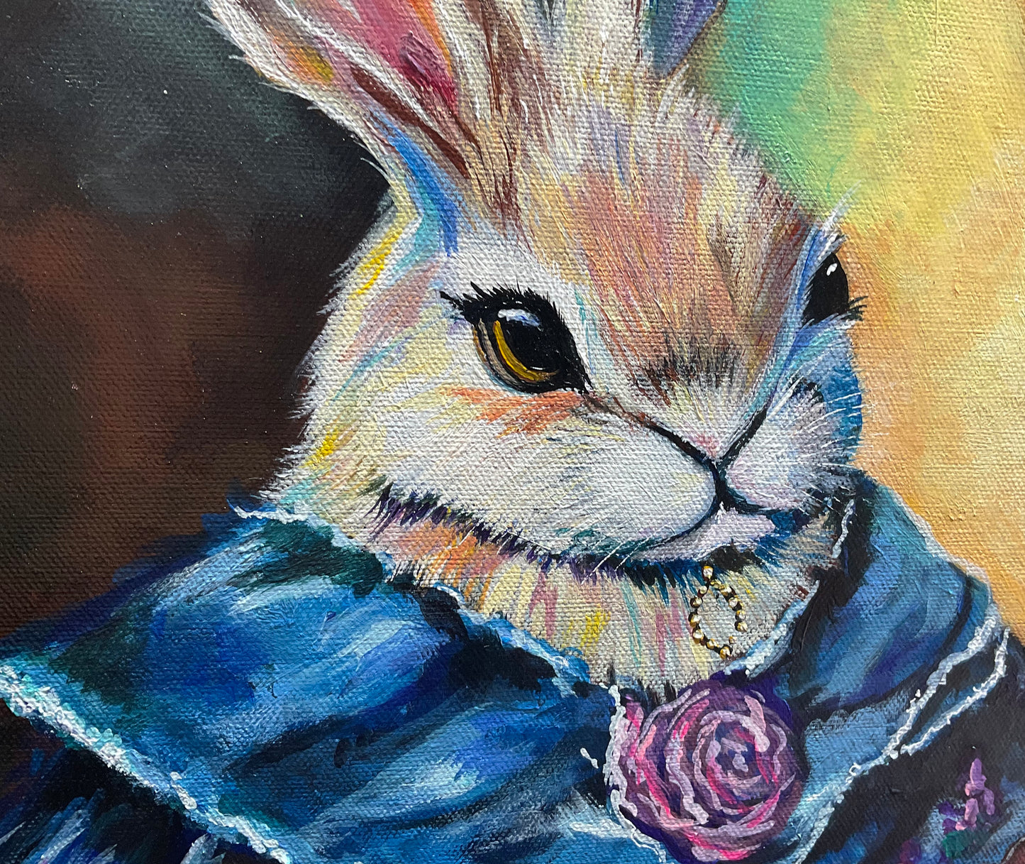 Painting - Rochelle The Renaissance Rabbit