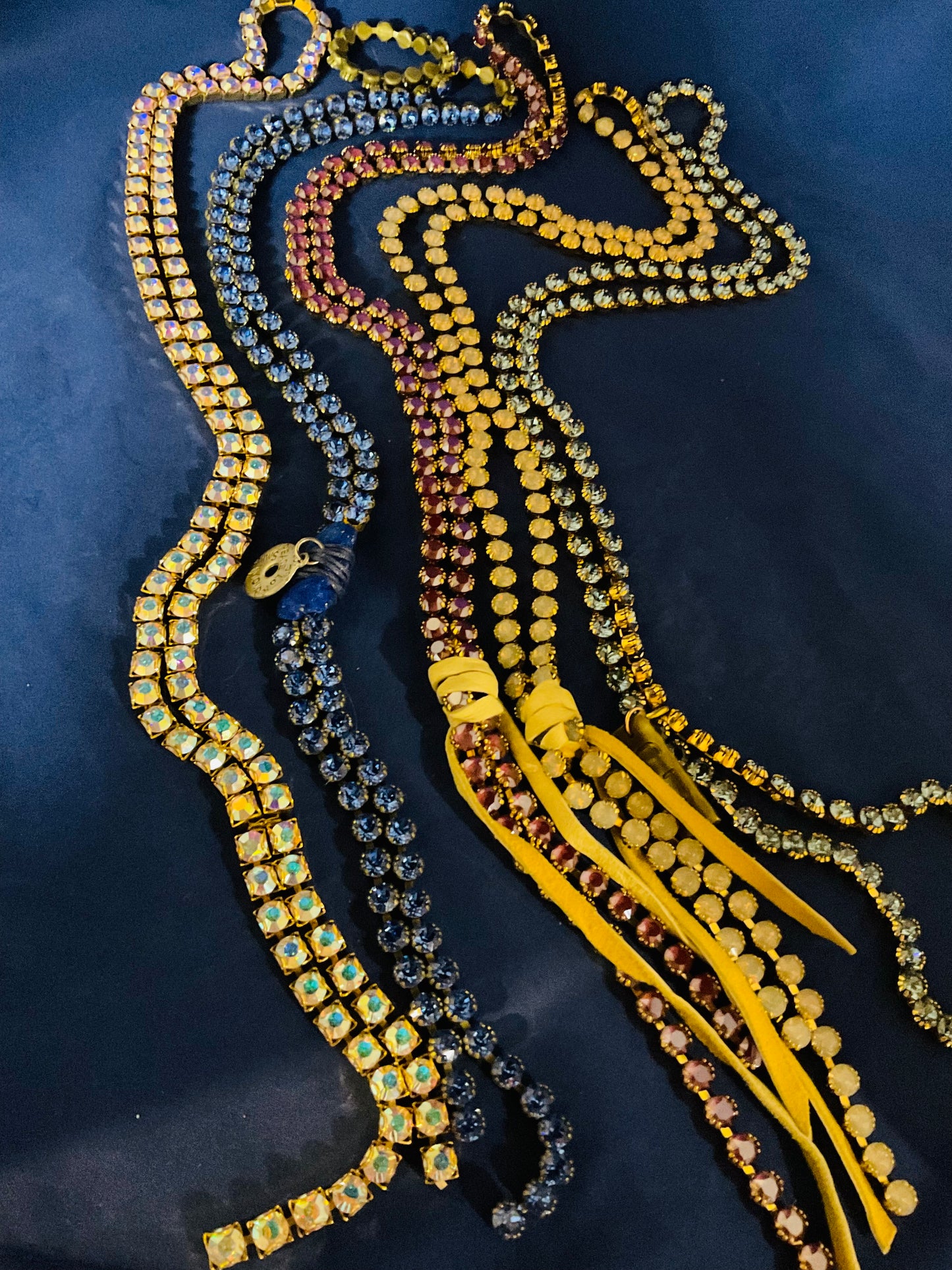 Austrian Crystal Lariat Necklaces