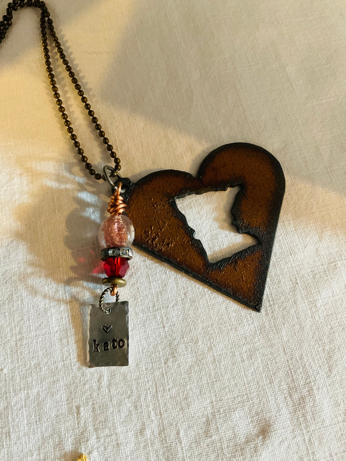 Necklace - I love Kato heart pendant