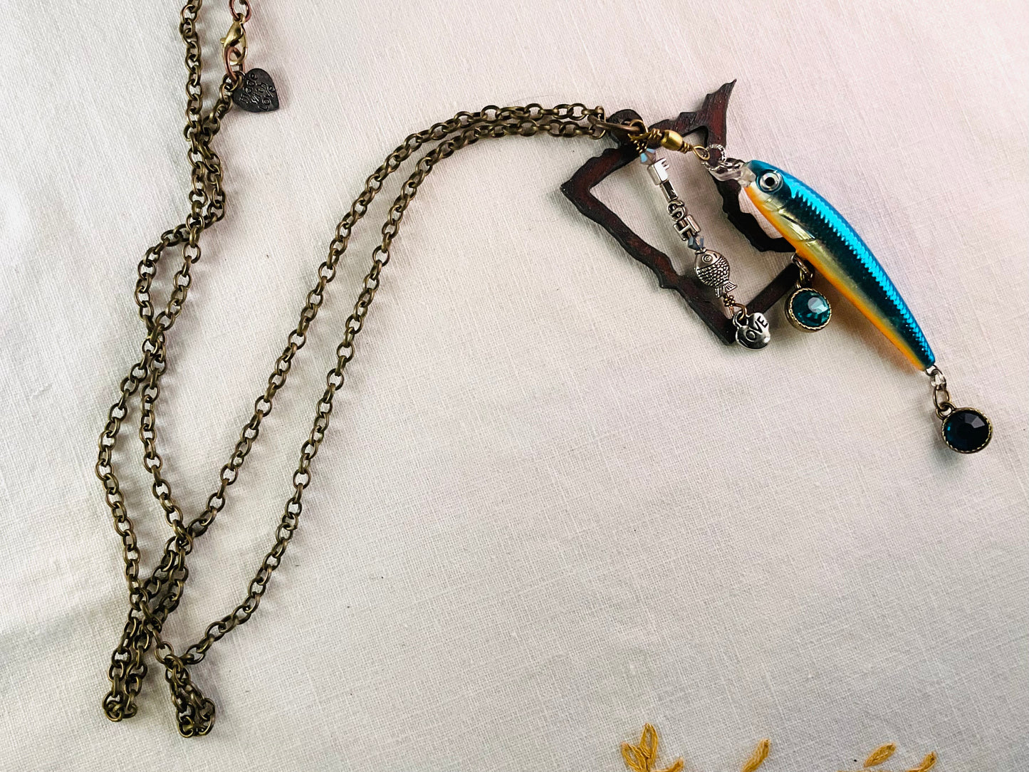 Necklace - WADDJAGETEMON? Fishing in Minnesota!