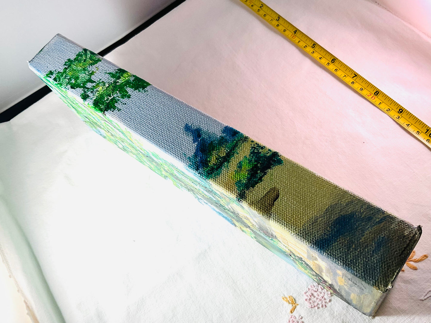 Painting - Country Roads - acrylic 12" x 4"