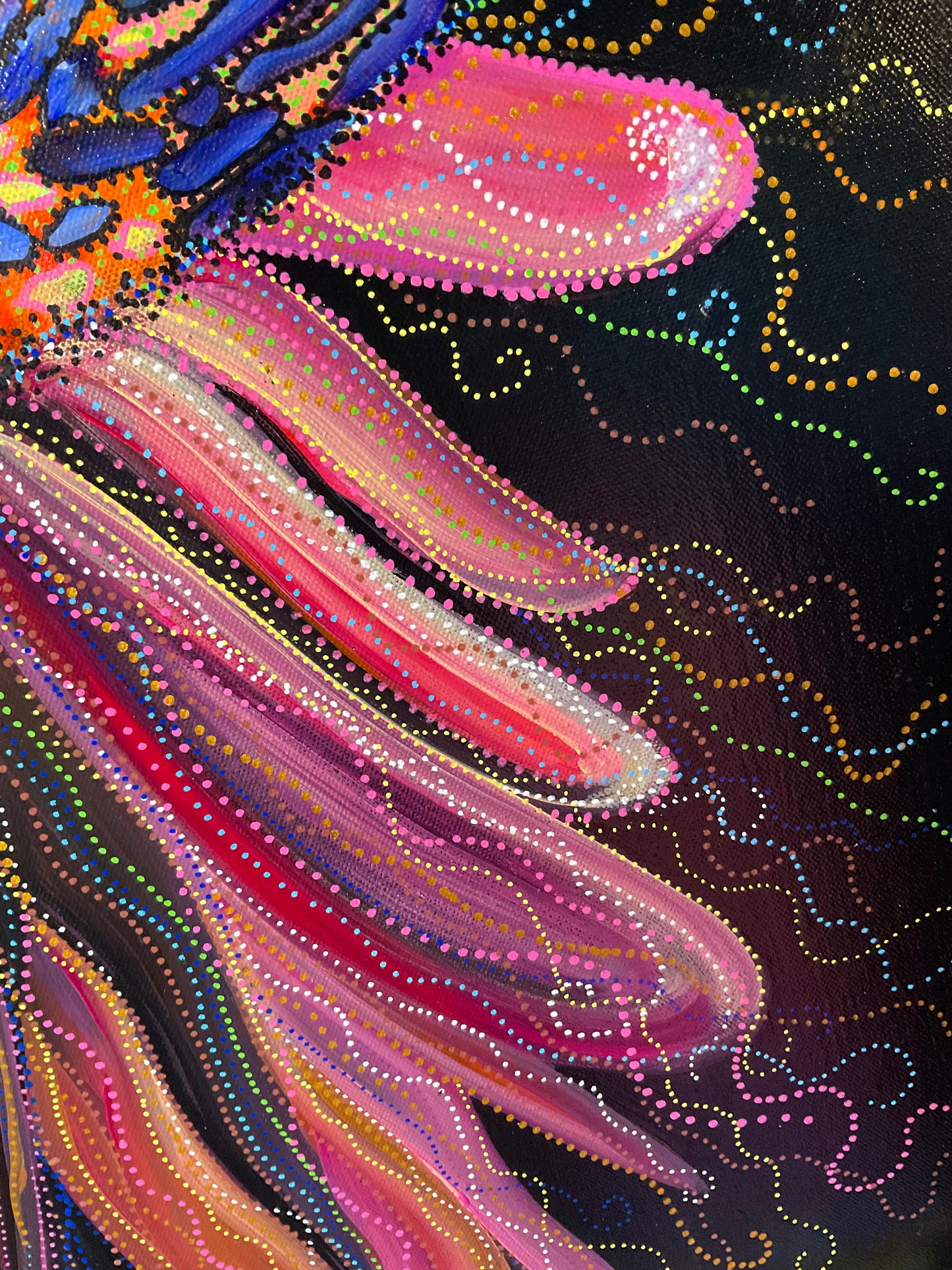 Beneath the Current | 24x36 Original Acrylic Fish Painting - Local Pickup only