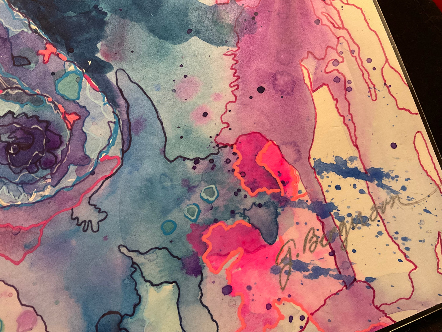 Rebel of the Reef – Seahorse Watercolor & Pen and Ink Painting (9 x 11 Original)
