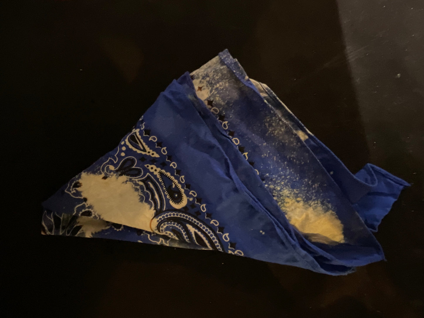 Hand-Bleached Bandana Scarf – 20” Square Western Boho Head Scarf - assorted colors