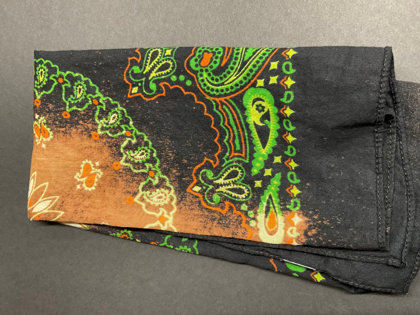 Hand-Bleached Bandana Scarf – 20” Square Western Boho Head Scarf - assorted colors