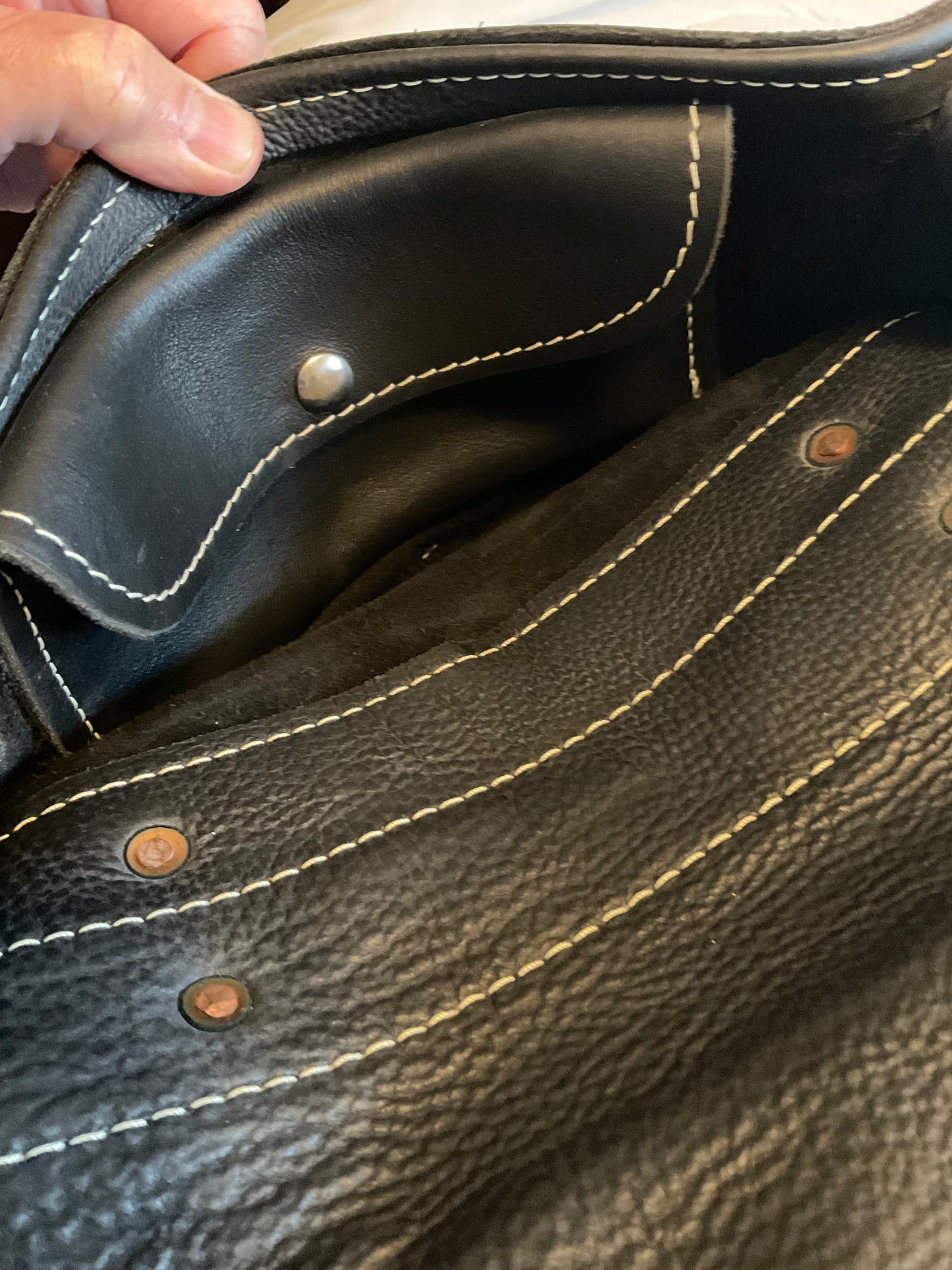 Handmade Leather Motorcycle Backpack | Overnight Travel Bag | Hand-Pounded Copper Rivets | USA Crafted Moto Gear