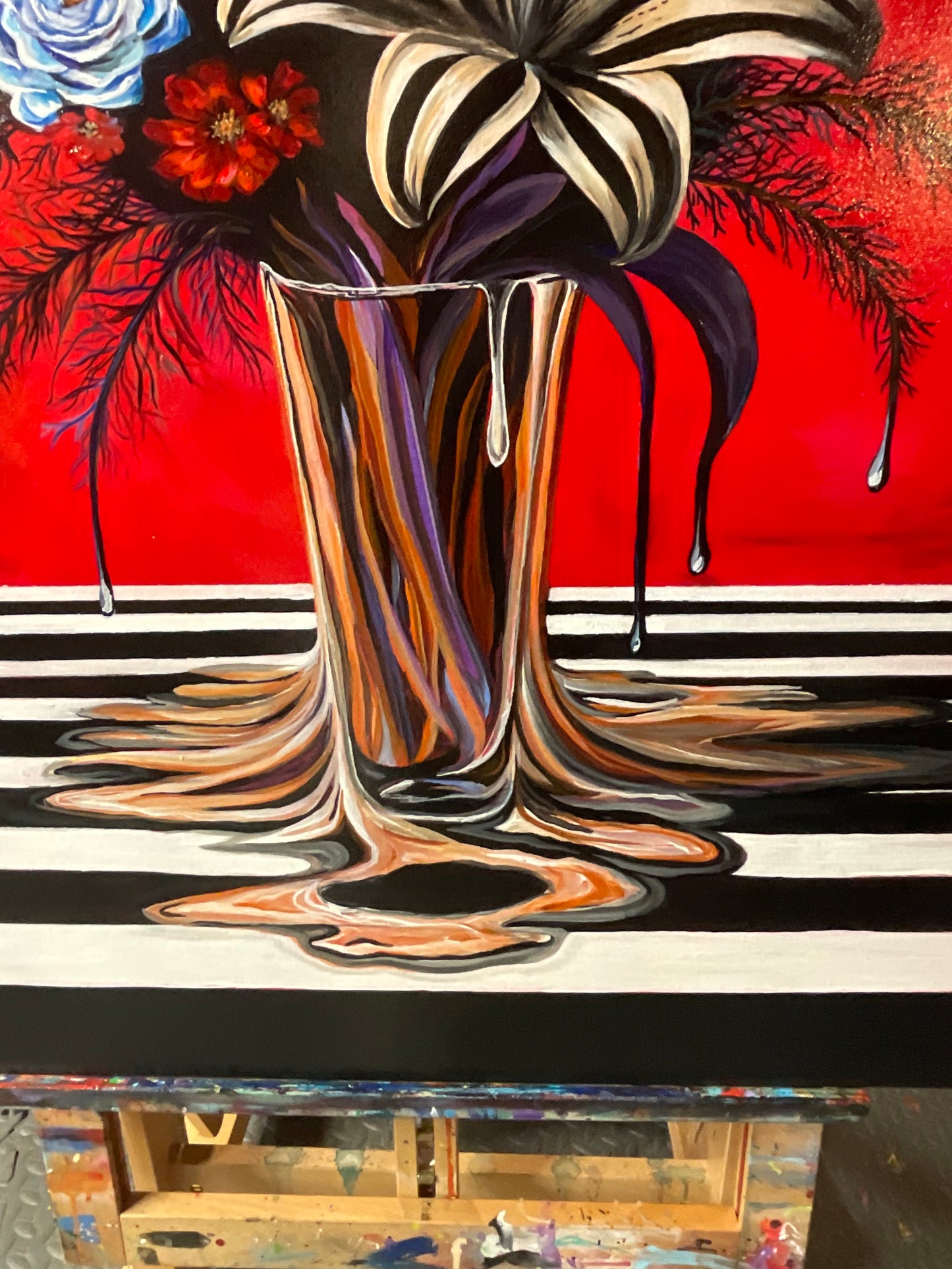 The Sky Began to Drip First – Acrylic Painting on Canvas, 3’ x 4’ Gallery Wrap