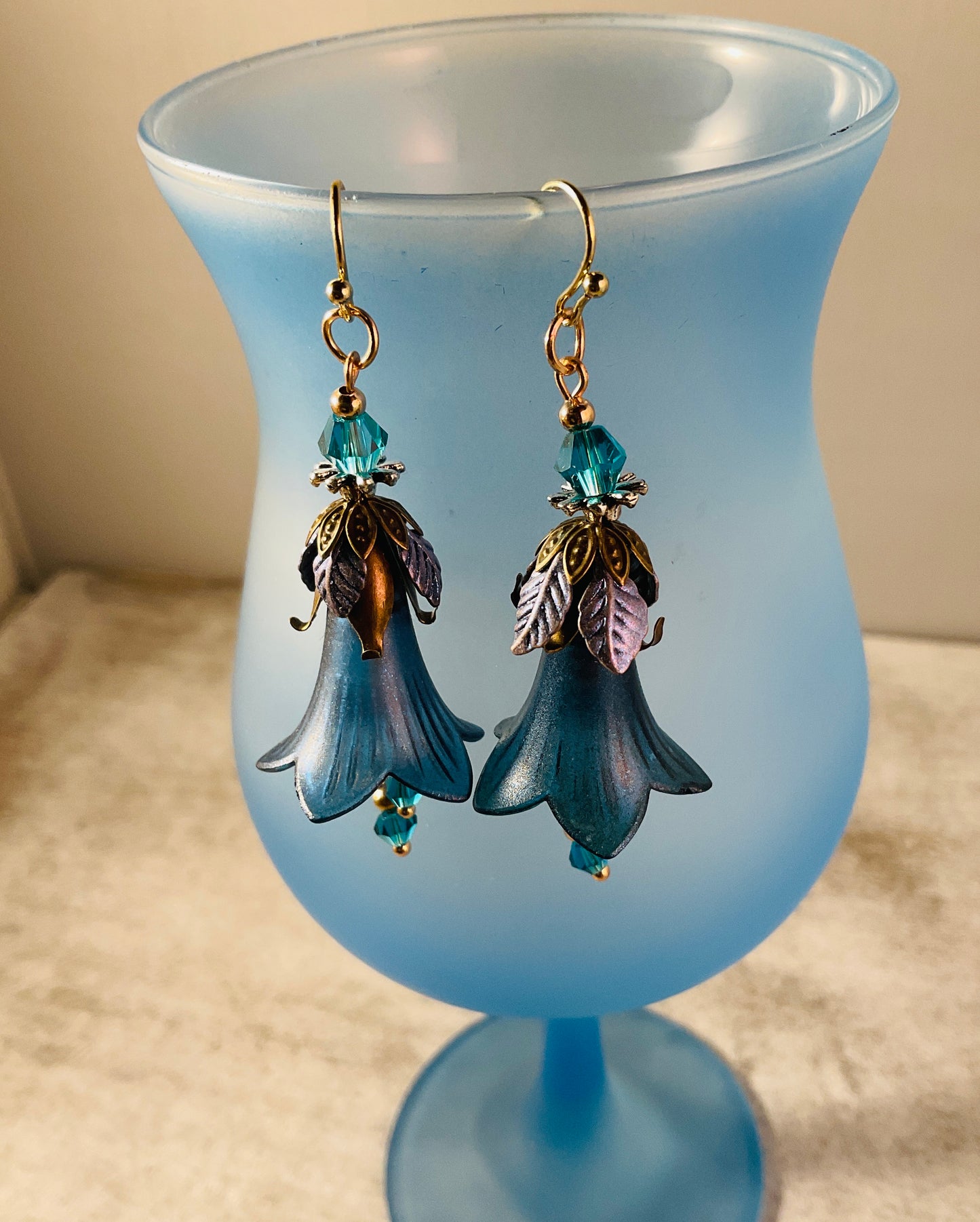 Midnight Garden Bellflower Earrings