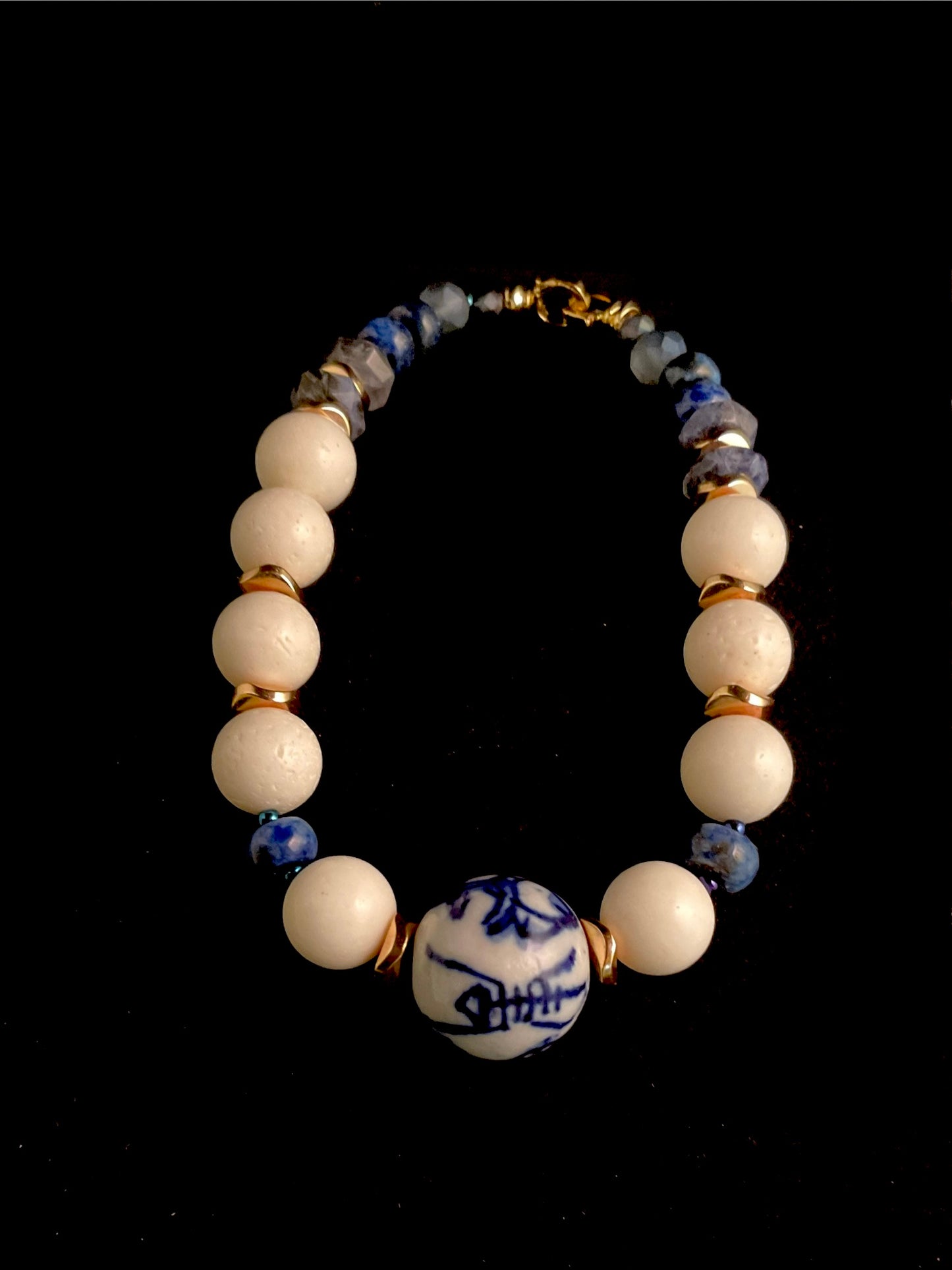 Blue and White Bracelet