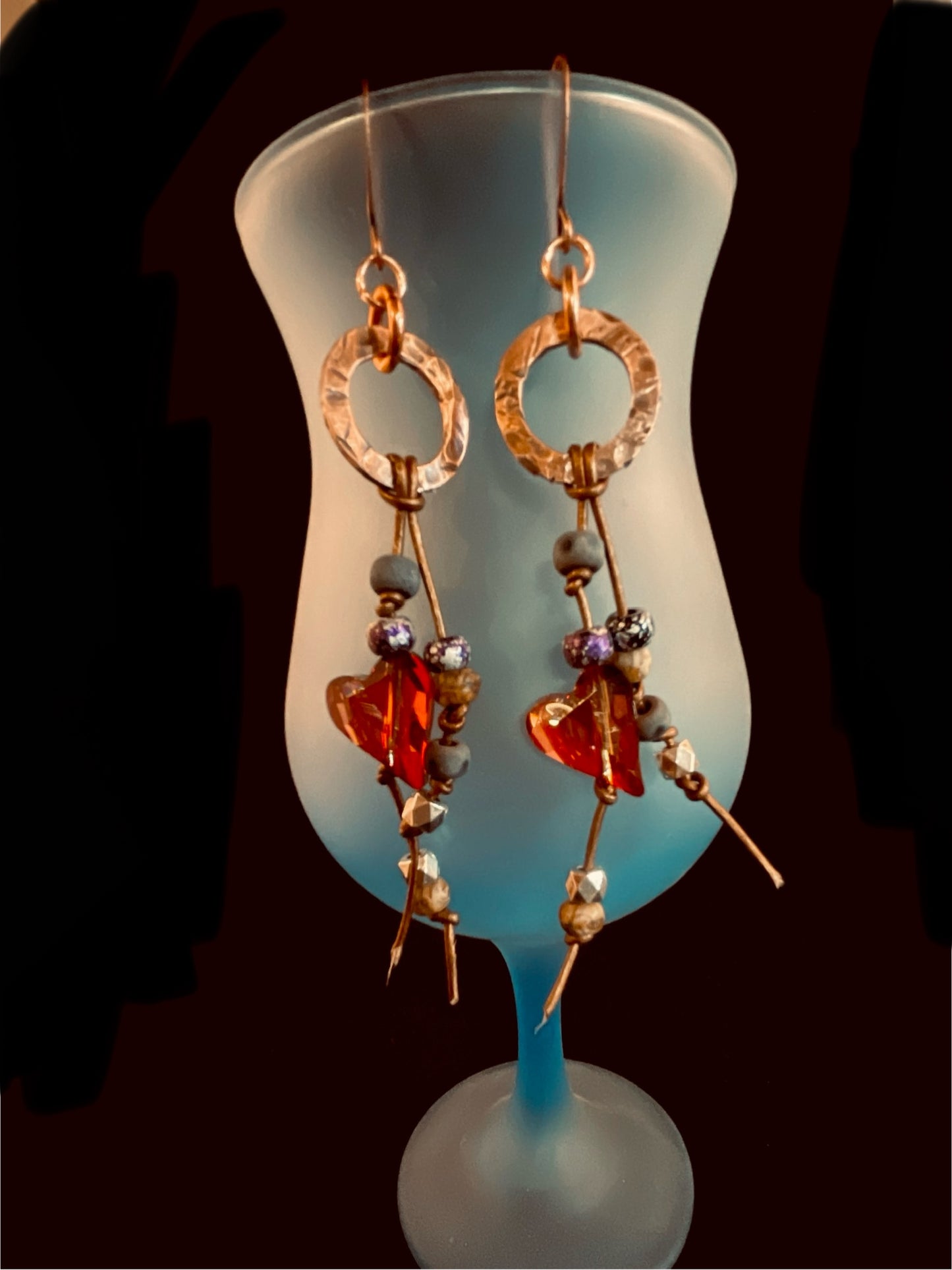 Earring - Crystal Hearts