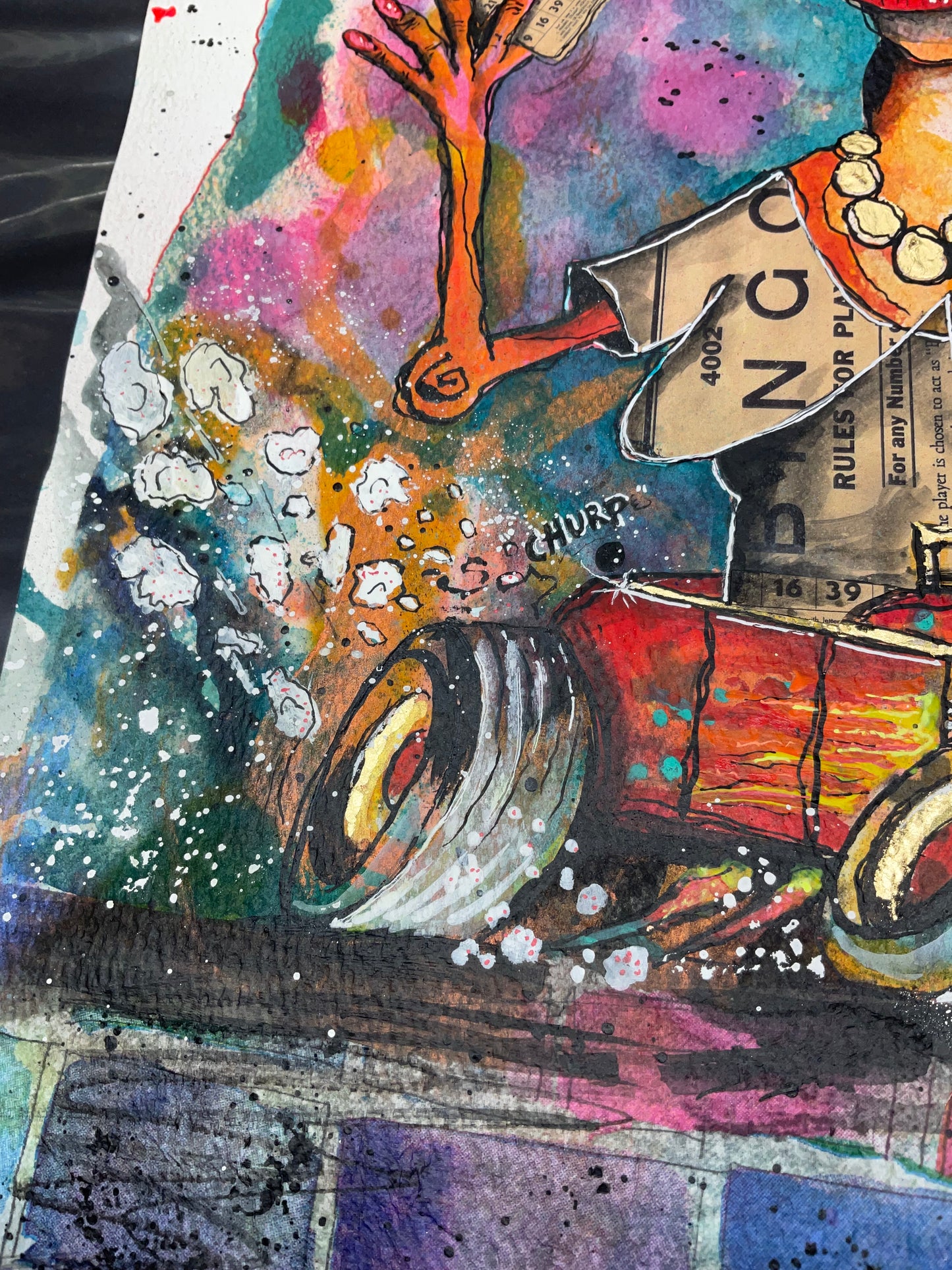 Painting - Off To Bingo!