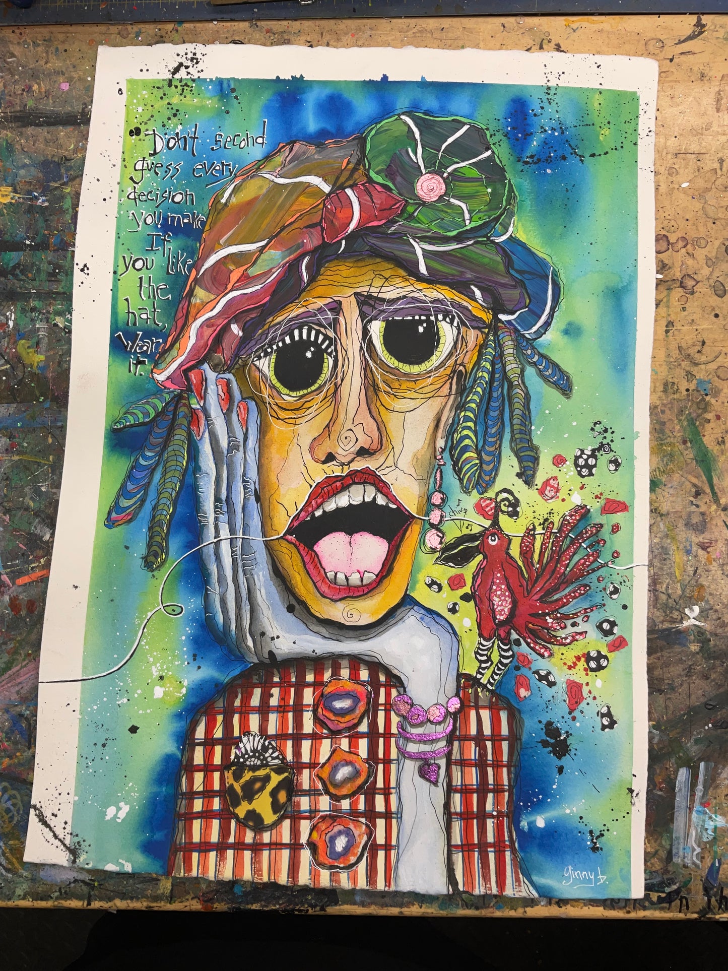 Watercolor -JUST WEAR THE HAT