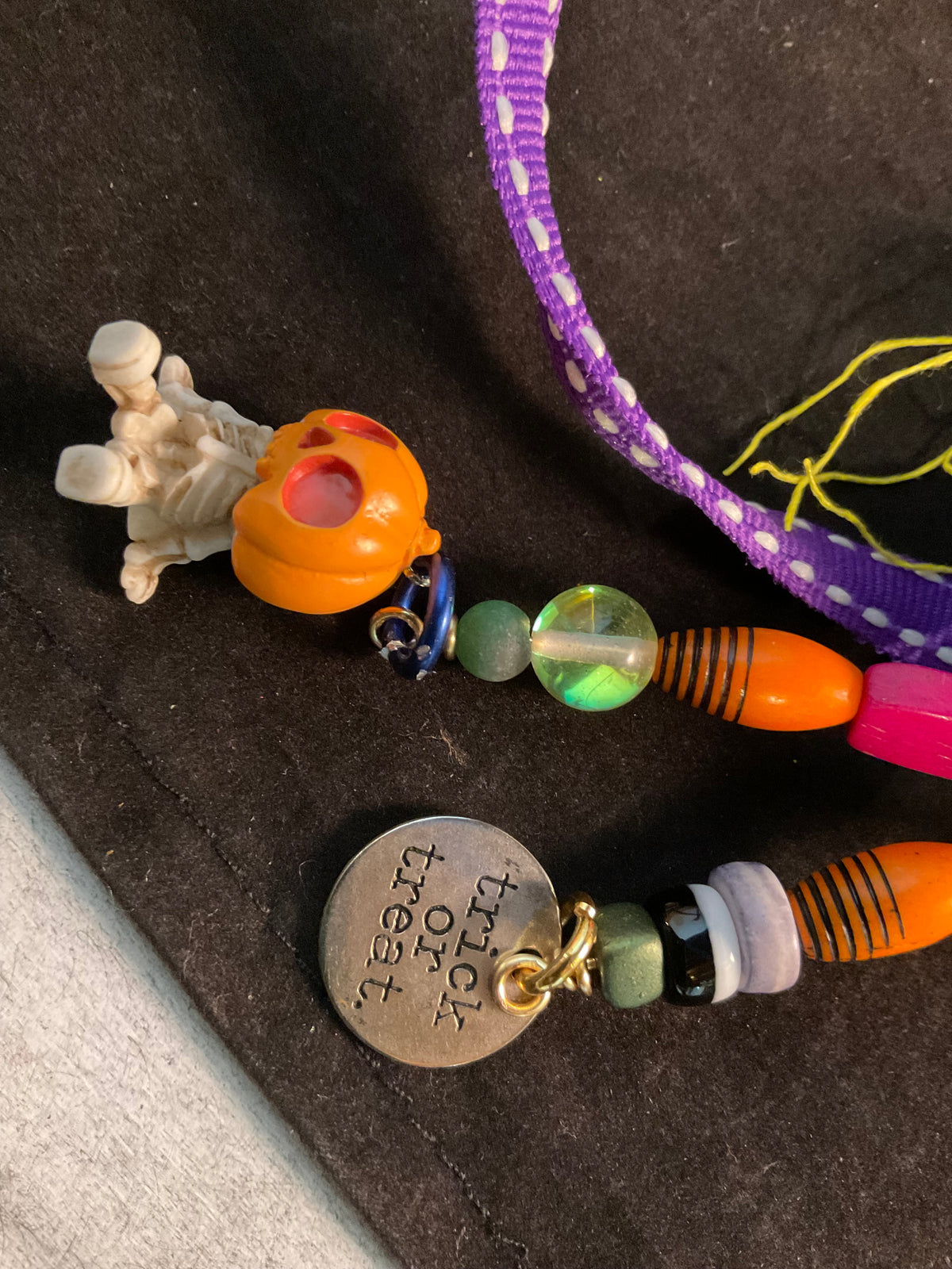Crazy Hair Skelly Hanging Ornament