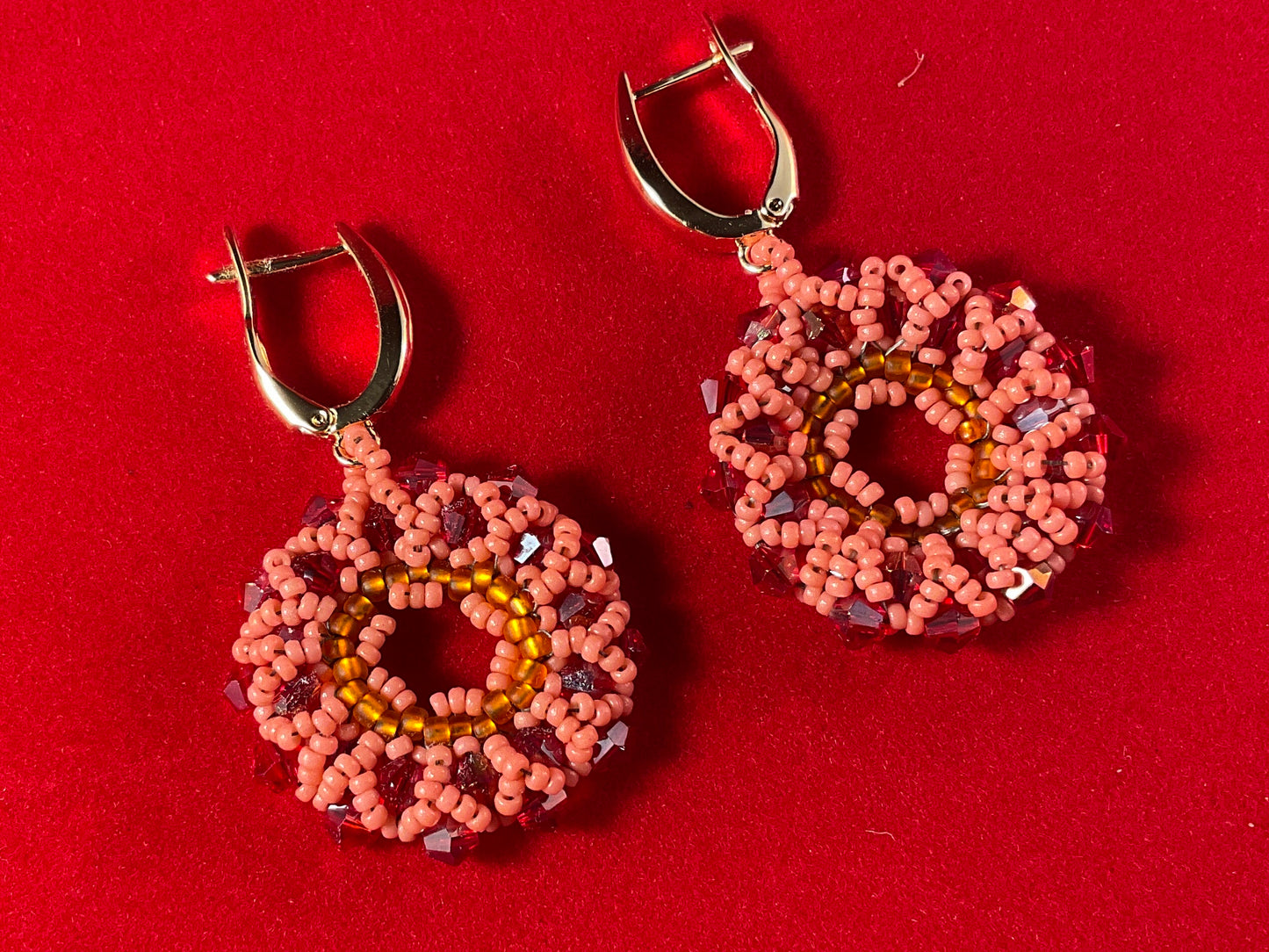 Sunset Confetti Crystal Drop Earrings