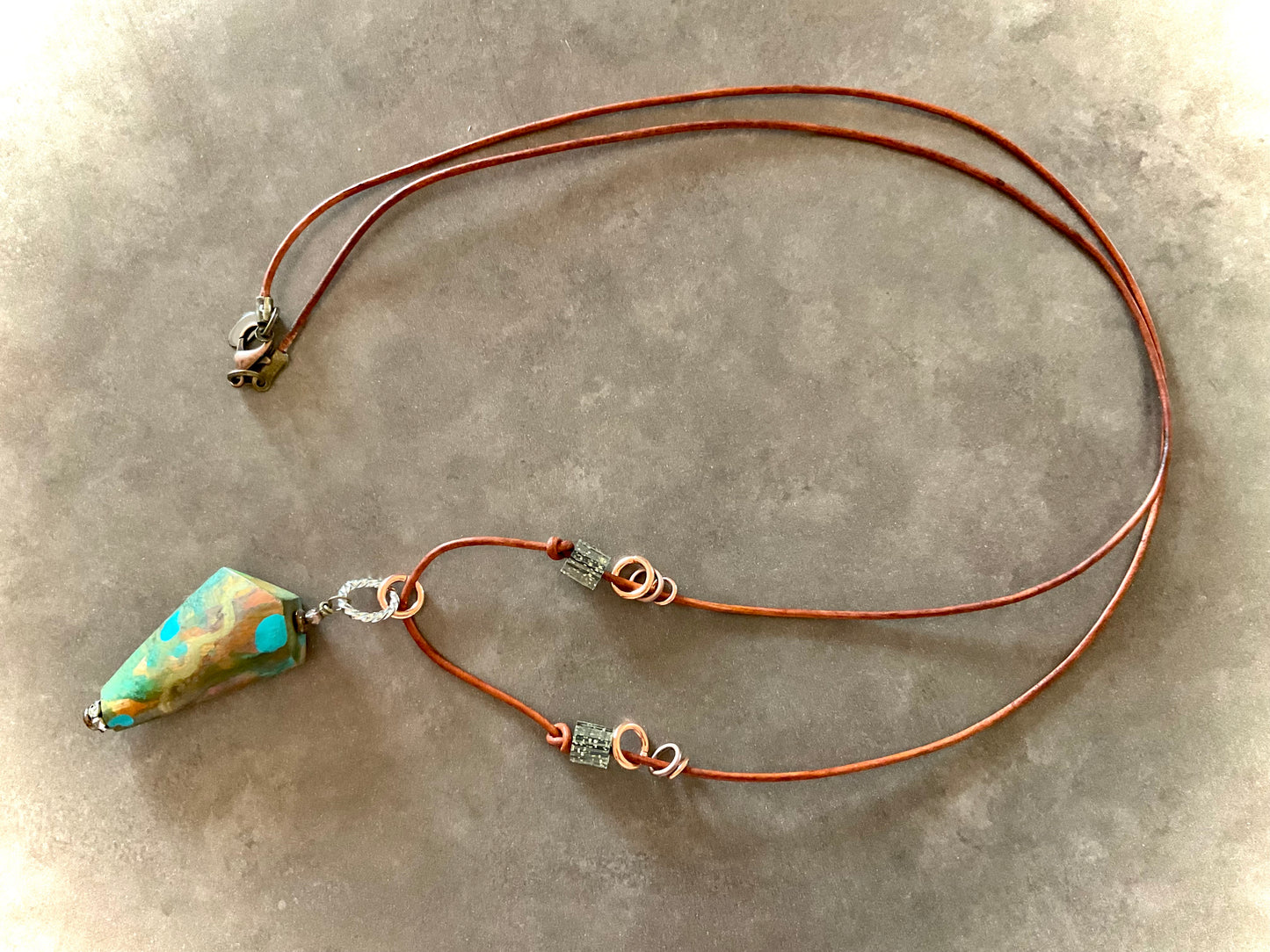 Boho Wood & Leather Necklace