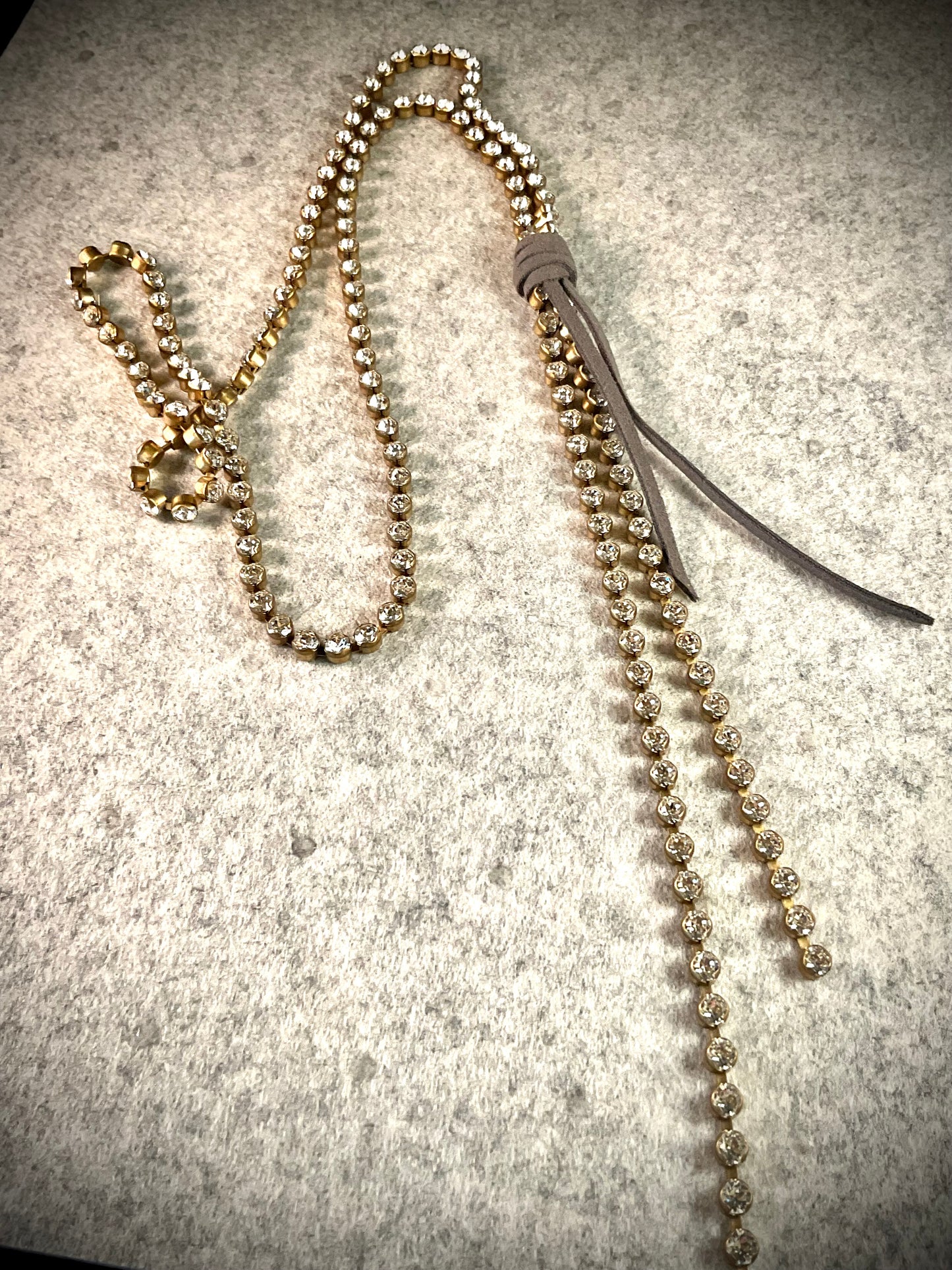 Small Crystal (the good kind) Lariat Necklace