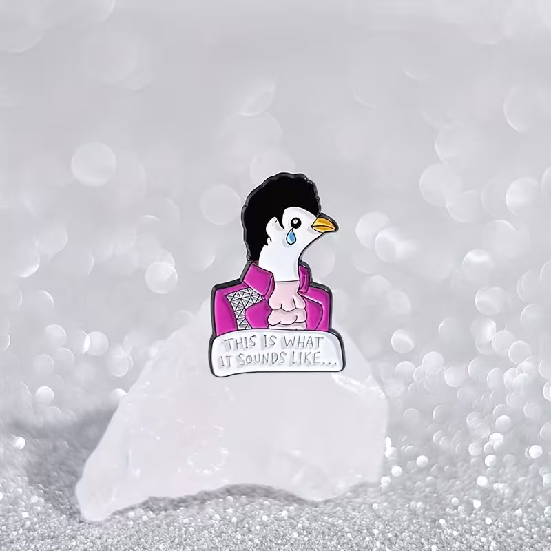 Purple “This Is What It Sounds Like…” Enamel Lapel Pin | Funny Music Collectible Pin