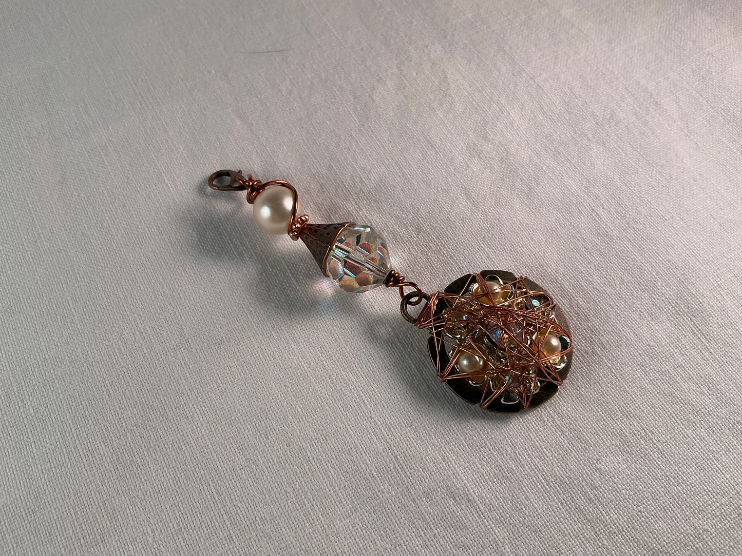Purse Charm - Vintage Crystal Earring