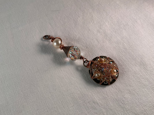 Purse Charm - Vintage Crystal Earring