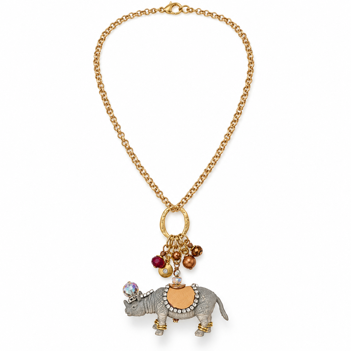 Sir Bling-a-Lot – Crystal Rhino Necklace