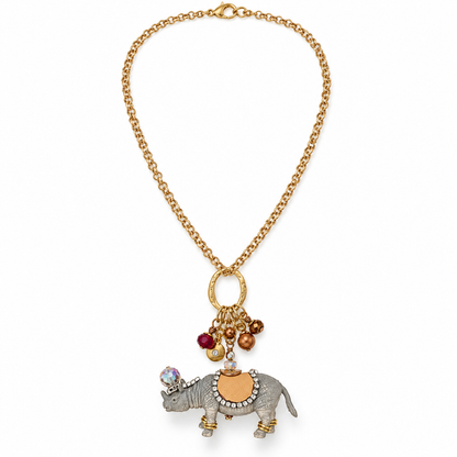 Sir Bling-a-Lot – Crystal Rhino Necklace