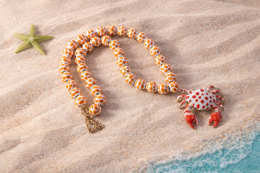 Citrus Crab Statement Necklace