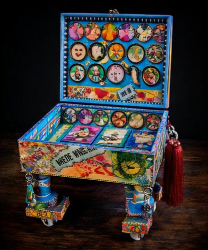 Wild Things Are Jewelry Chest – Hand-Painted Whimsical Art Box on Wheels