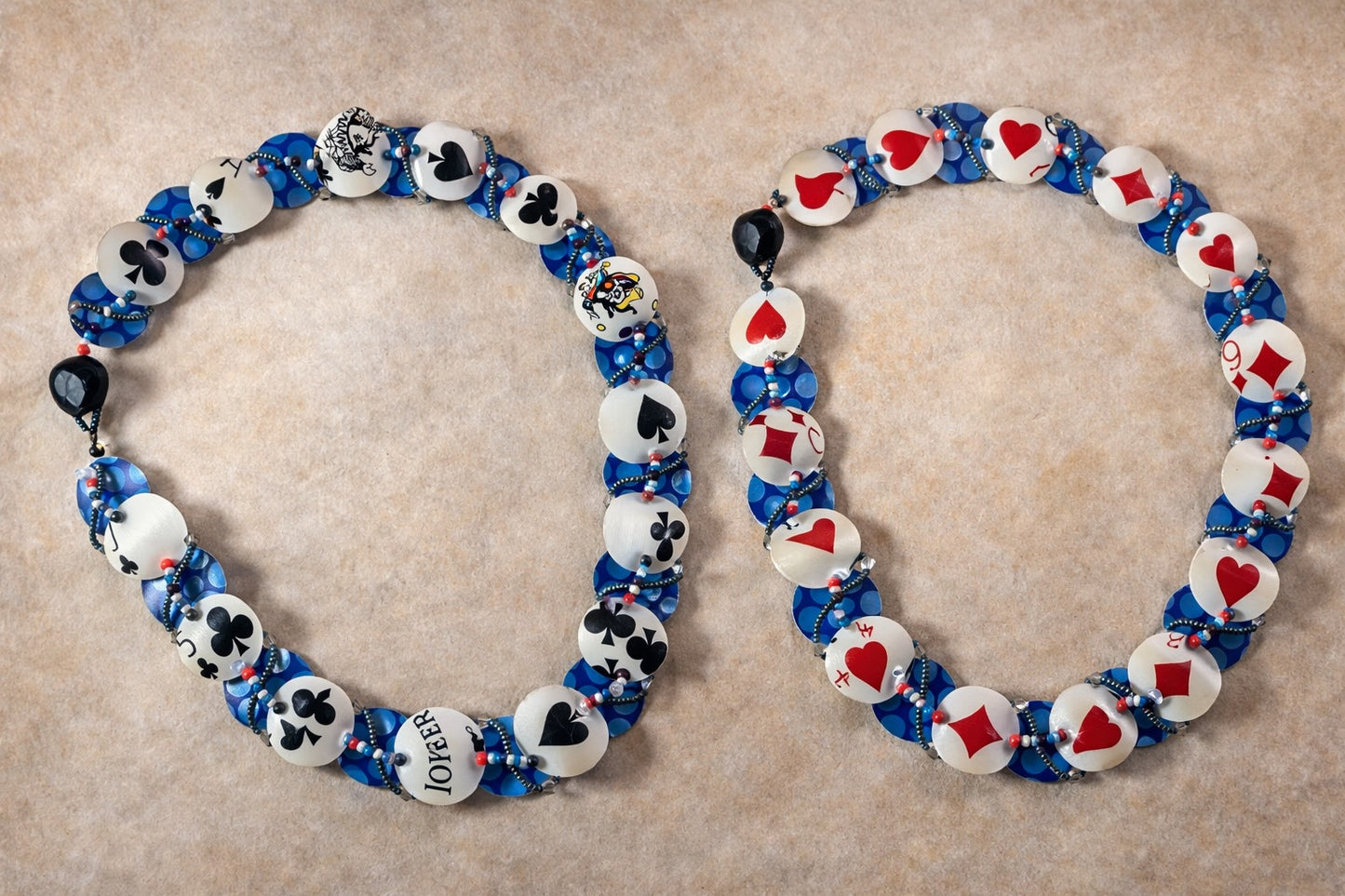 Reversible Vintage Card Circle - Vintage Necklace