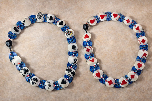 Reversible Vintage Card Circle - Vintage Necklace