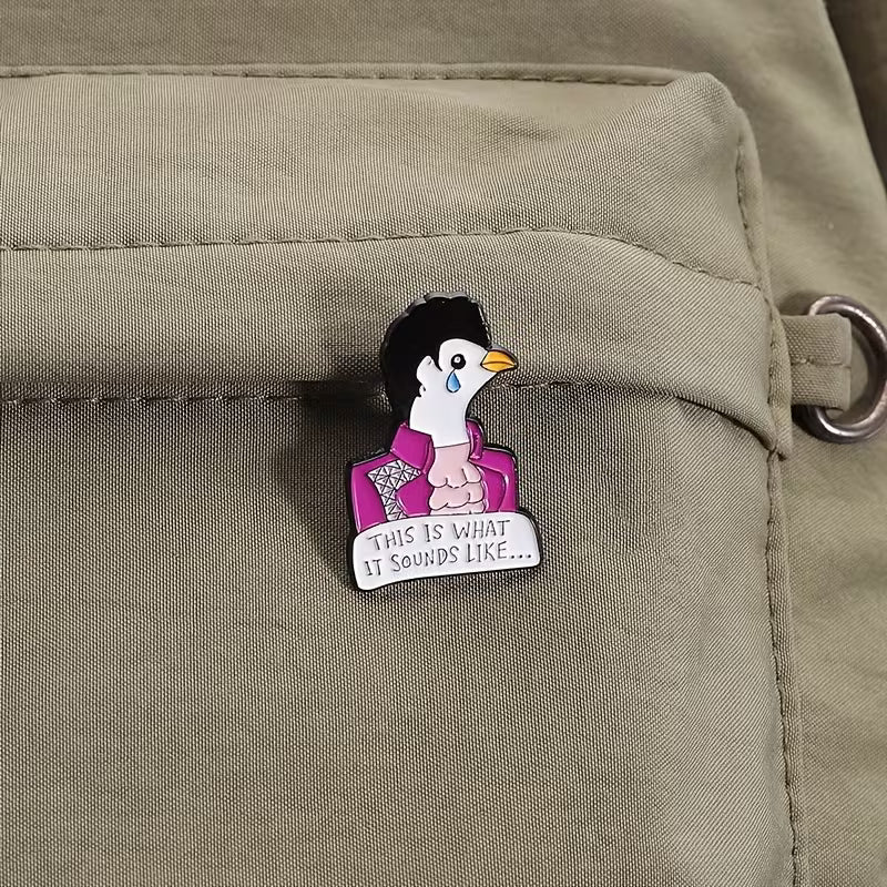 Purple “This Is What It Sounds Like…” Enamel Lapel Pin | Funny Music Collectible Pin