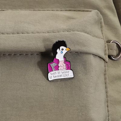 Purple “This Is What It Sounds Like…” Enamel Lapel Pin | Funny Music Collectible Pin
