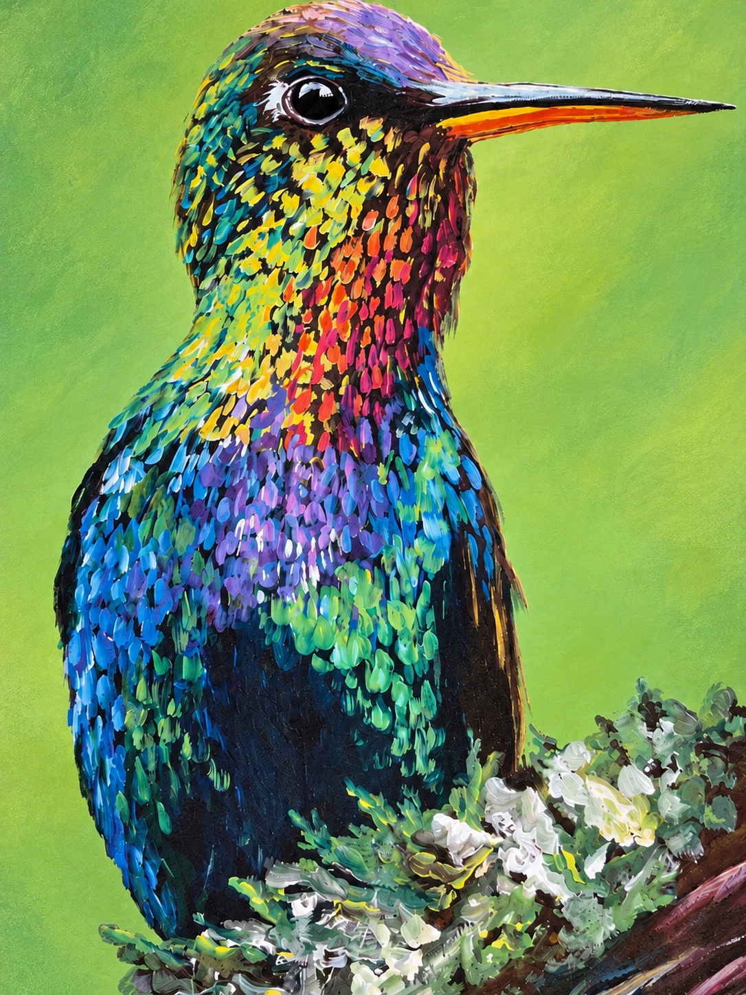Prismatic Pause Hummingbird Art Print 11x14 | Fabulous Firefly