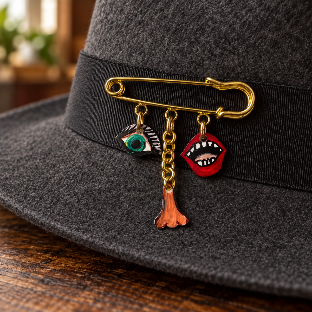 Face It, I’m Fabulous — Handmade Face Charm Pin