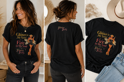 Glitter in My Veins – Hand-Embellished Swarovski Crystal Tee