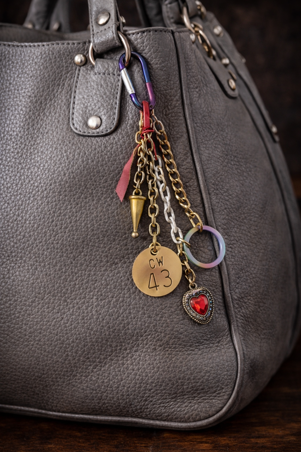 Happy Vibes Charm Clip – Boho Beaded Purse & Backpack Charm