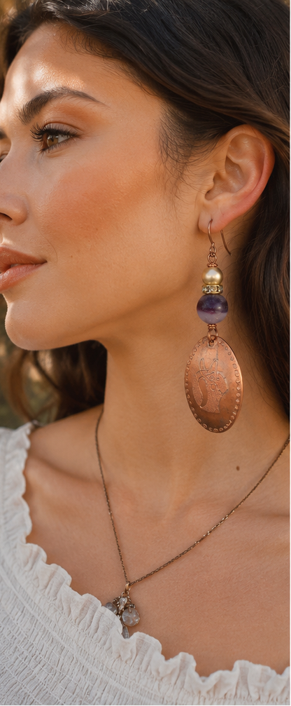 Purple Reign Minnesota Vikings Penny Earrings