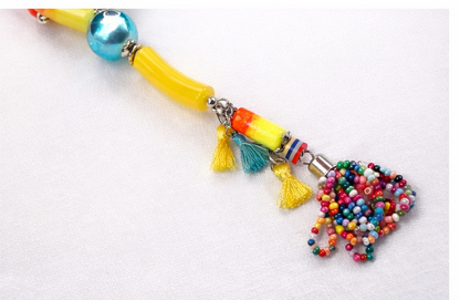 “Gone Fishing” Lure Necklace – Rapala, Daredevil Charms, Bobbers & Crystal Tassels