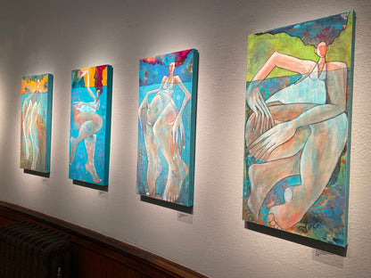 In the Shallow End V – Original Abstract Figurative Painting